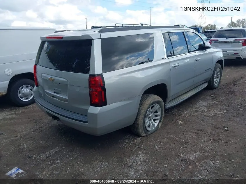 1GNSKHKC2FR251042 2015 Chevrolet Suburban 1500 Ls