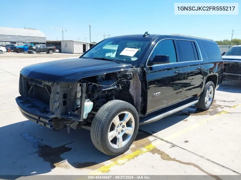 2015 Chevrolet Suburban 1500 Lt VIN: 1GNSCJKC2FR555217 Lot: 40436507