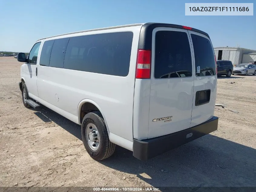 2015 Chevrolet Express 3500 Ls VIN: 1GAZGZFF1F1111686 Lot: 40449904