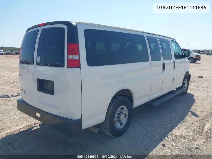 2015 Chevrolet Express 3500 Ls VIN: 1GAZGZFF1F1111686 Lot: 40449904