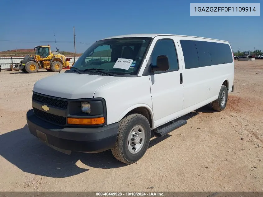 2015 Chevrolet Express 3500 Ls VIN: 1GAZGZFF0F1109914 Lot: 40449928