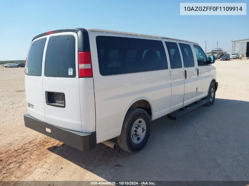 2015 Chevrolet Express 3500 Ls VIN: 1GAZGZFF0F1109914 Lot: 40449928