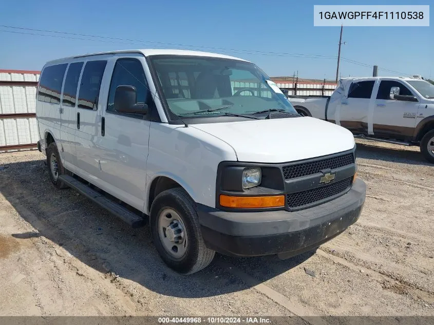 2015 Chevrolet Express 2500 Ls VIN: 1GAWGPFF4F1110538 Lot: 40449968