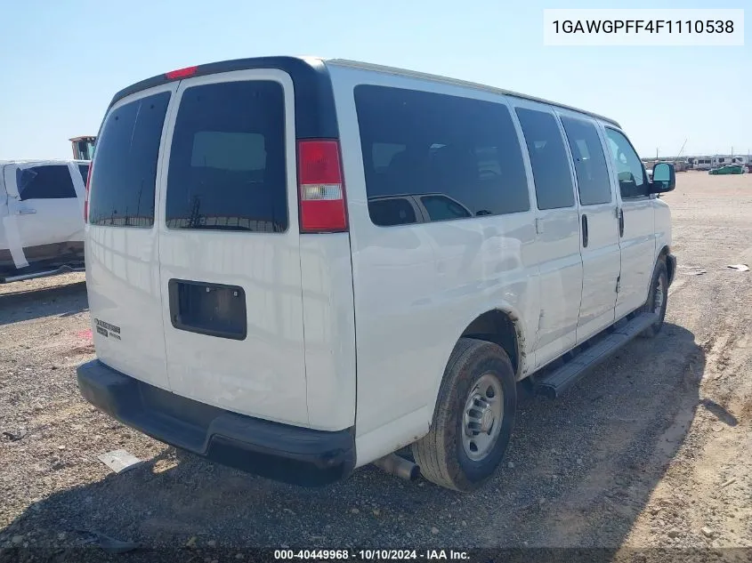 1GAWGPFF4F1110538 2015 Chevrolet Express 2500 Ls