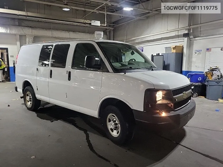 2015 Chevrolet Express 2500 Work Van VIN: 1GCWGFCF0F1119775 Lot: 40454286