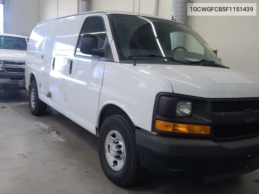 2015 Chevrolet Express 2500 Work Van VIN: 1GCWGFCB5F1151439 Lot: 40454288