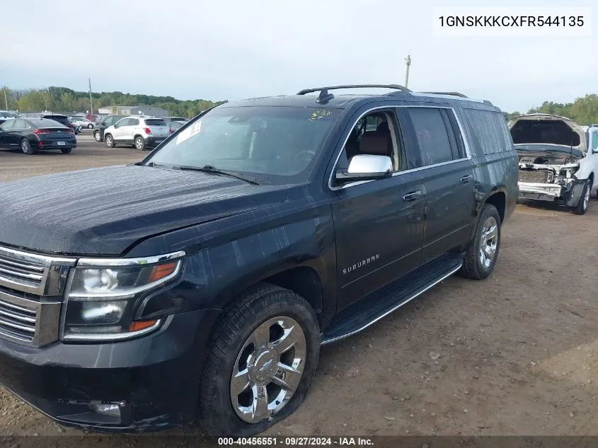 1GNSKKKCXFR544135 2015 Chevrolet Suburban 1500 Ltz