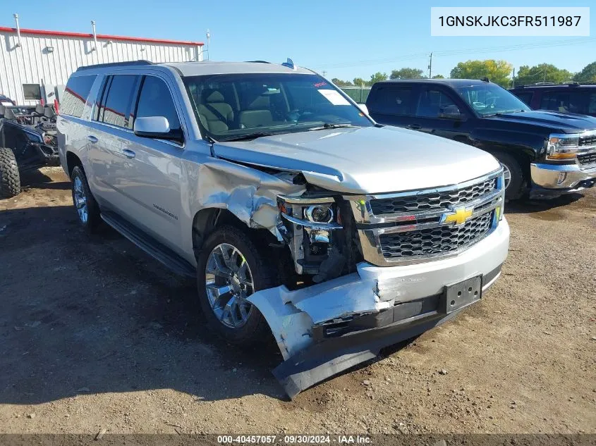 2015 Chevrolet Suburban 1500 Lt VIN: 1GNSKJKC3FR511987 Lot: 40457057