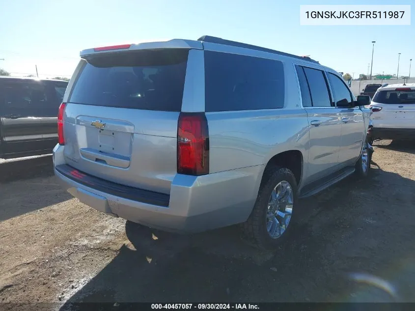 2015 Chevrolet Suburban 1500 Lt VIN: 1GNSKJKC3FR511987 Lot: 40457057