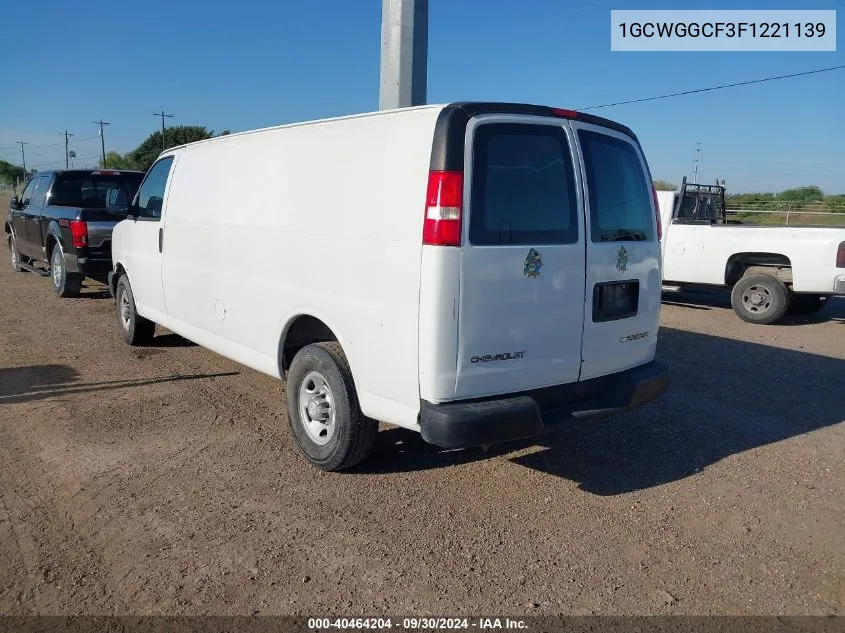 1GCWGGCF3F1221139 2015 Chevrolet Express 2500 Work Van