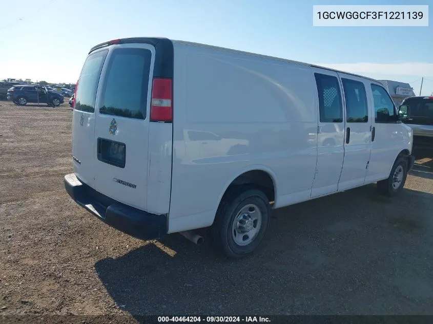 1GCWGGCF3F1221139 2015 Chevrolet Express 2500 Work Van