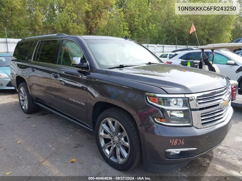 1GNSKKKC6FR243250 2015 Chevrolet Suburban 1500 Ltz