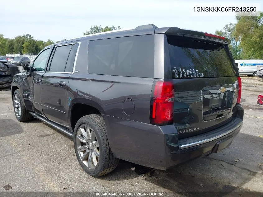 1GNSKKKC6FR243250 2015 Chevrolet Suburban 1500 Ltz