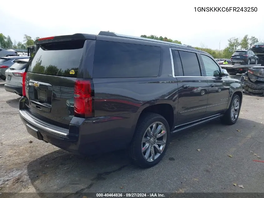 1GNSKKKC6FR243250 2015 Chevrolet Suburban 1500 Ltz