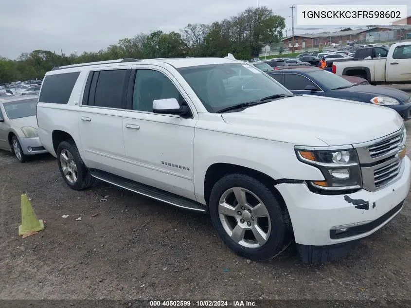 2015 Chevrolet Suburban 1500 Ltz VIN: 1GNSCKKC3FR598602 Lot: 40502599