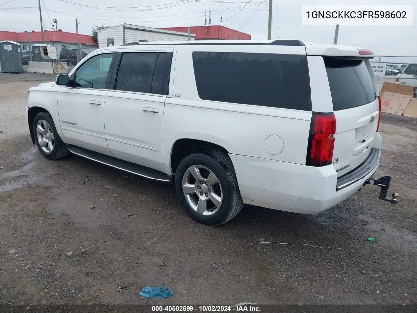 2015 Chevrolet Suburban 1500 Ltz VIN: 1GNSCKKC3FR598602 Lot: 40502599