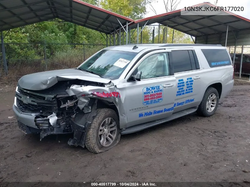 2015 Chevrolet Suburban 1500 Lt VIN: 1GNSKJKC6FR177020 Lot: 40517799