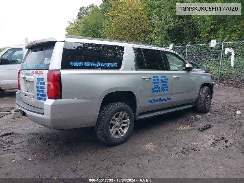 2015 Chevrolet Suburban 1500 Lt VIN: 1GNSKJKC6FR177020 Lot: 40517799