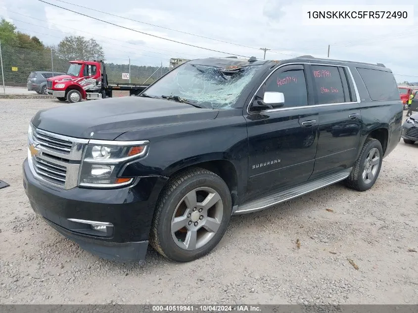 2015 Chevrolet Suburban 1500 Ltz VIN: 1GNSKKKC5FR572490 Lot: 40519941