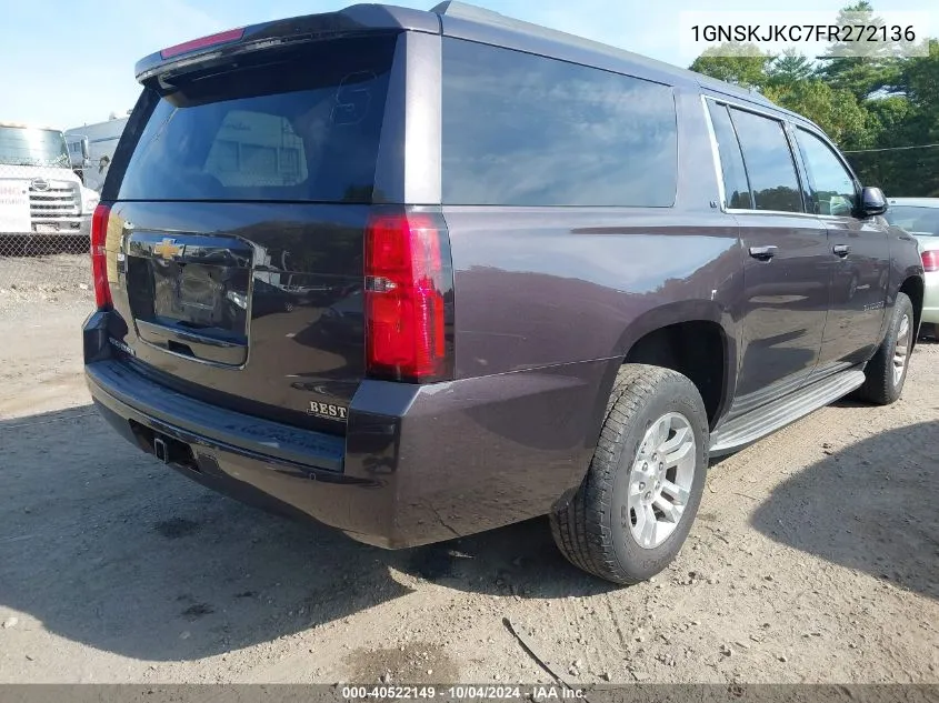 1GNSKJKC7FR272136 2015 Chevrolet Suburban 1500 Lt