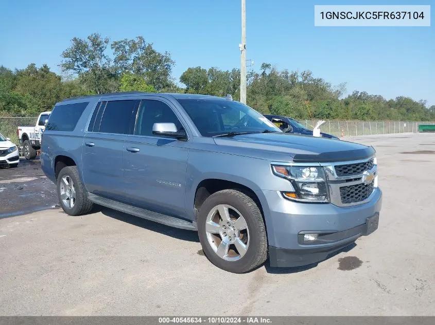 1GNSCJKC5FR637104 2015 Chevrolet Suburban 1500 Lt