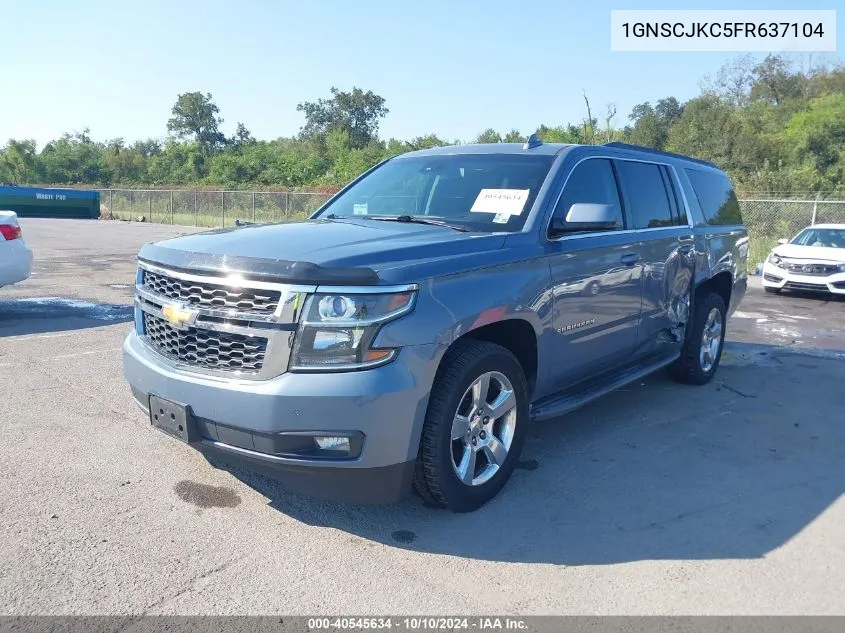 1GNSCJKC5FR637104 2015 Chevrolet Suburban 1500 Lt