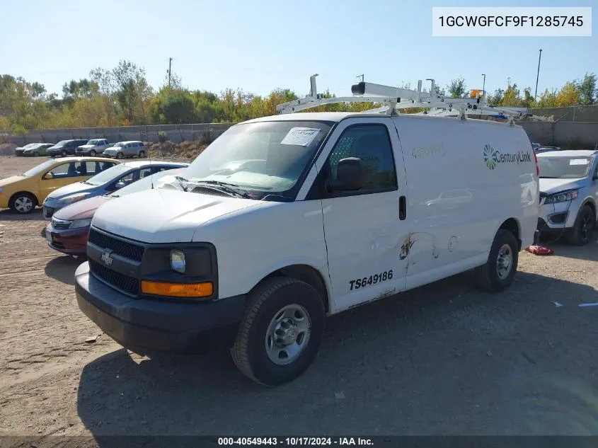 2015 Chevrolet Express 2500 Work Van VIN: 1GCWGFCF9F1285745 Lot: 40549443