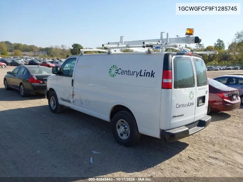 2015 Chevrolet Express 2500 Work Van VIN: 1GCWGFCF9F1285745 Lot: 40549443