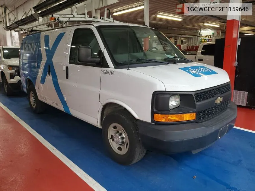 2015 Chevrolet Express 2500 Work Van VIN: 1GCWGFCF2F1159646 Lot: 40566602