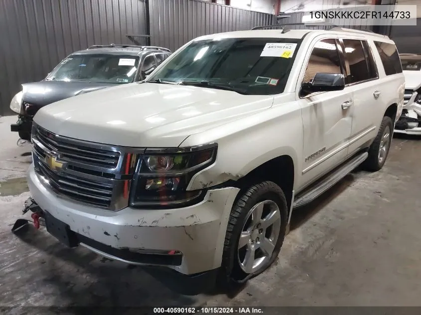 2015 Chevrolet Suburban 1500 Ltz VIN: 1GNSKKKC2FR144733 Lot: 40590162