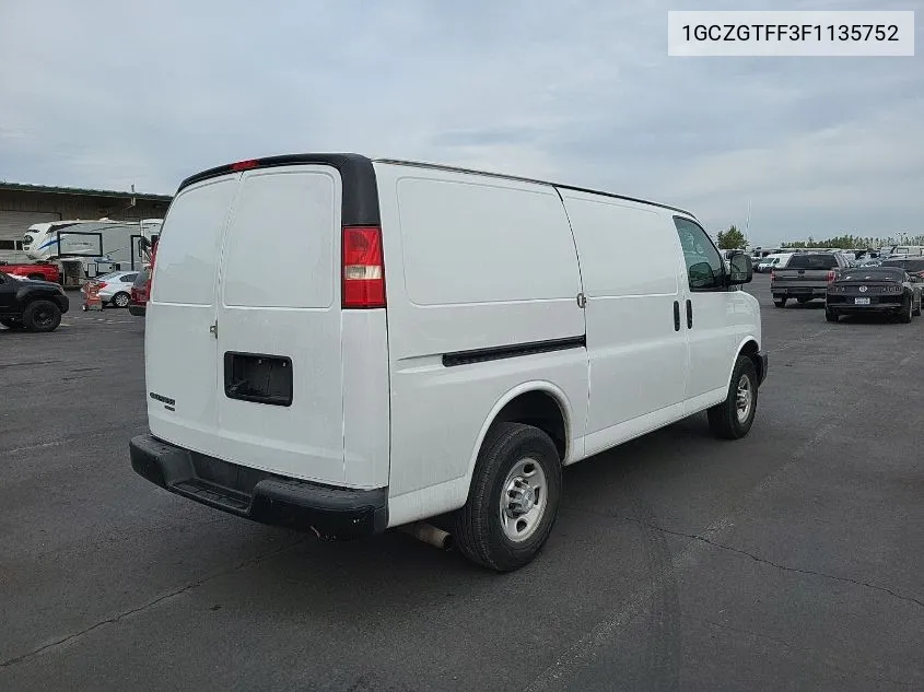 1GCZGTFF3F1135752 2015 Chevrolet Express G3500