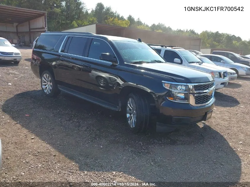 2015 Chevrolet Suburban 1500 Lt VIN: 1GNSKJKC1FR700542 Lot: 40602214