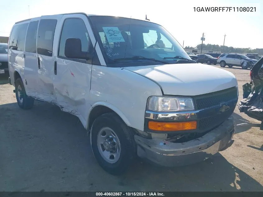 2015 Chevrolet Express 2500 Lt VIN: 1GAWGRFF7F1108021 Lot: 40602867