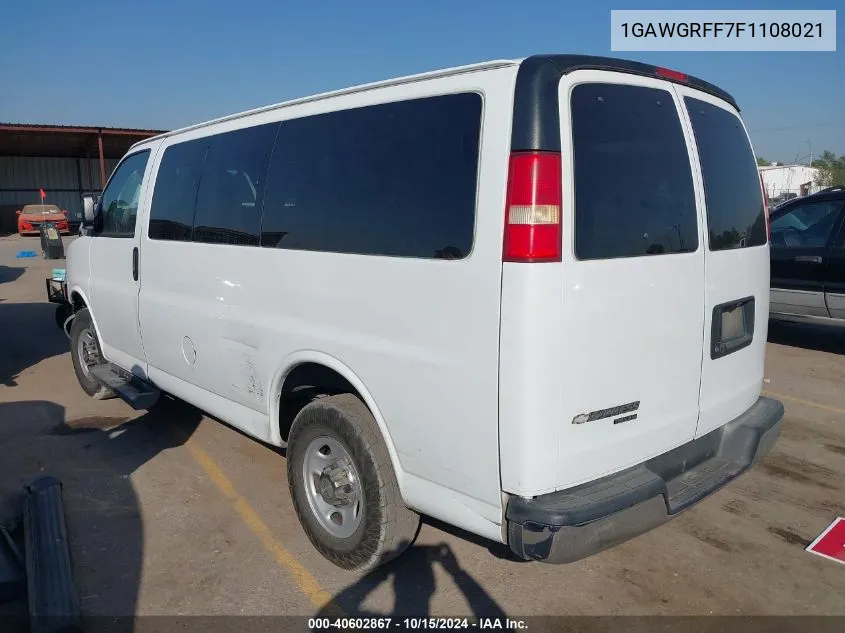 2015 Chevrolet Express 2500 Lt VIN: 1GAWGRFF7F1108021 Lot: 40602867