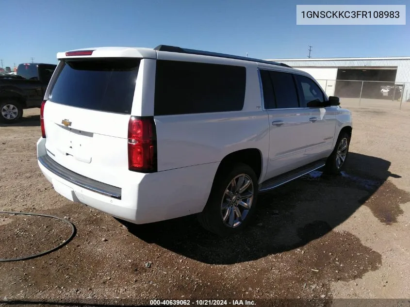 2015 Chevrolet Suburban 1500 Ltz VIN: 1GNSCKKC3FR108983 Lot: 40639062