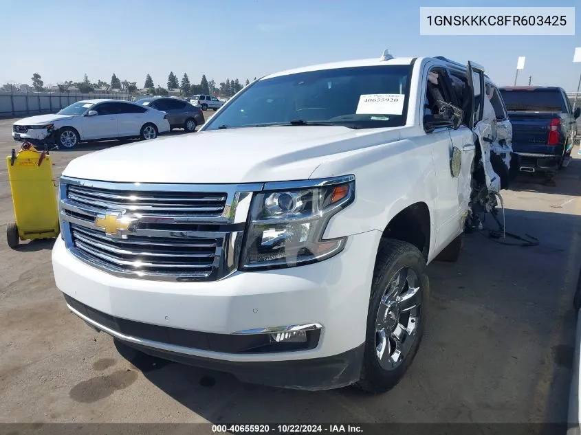 2015 Chevrolet Suburban 1500 Ltz VIN: 1GNSKKKC8FR603425 Lot: 40655920