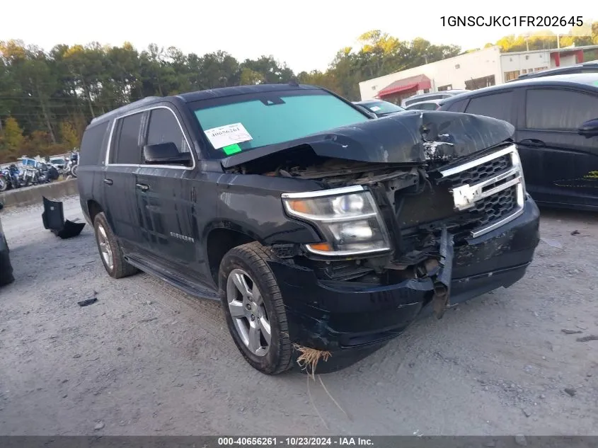 1GNSCJKC1FR202645 2015 Chevrolet Suburban 1500 Lt