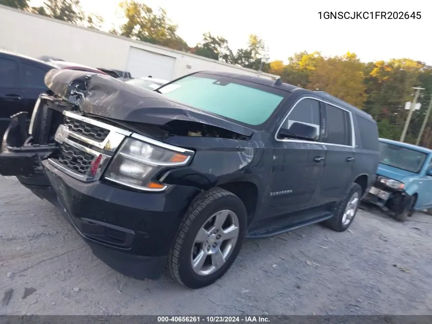 1GNSCJKC1FR202645 2015 Chevrolet Suburban 1500 Lt