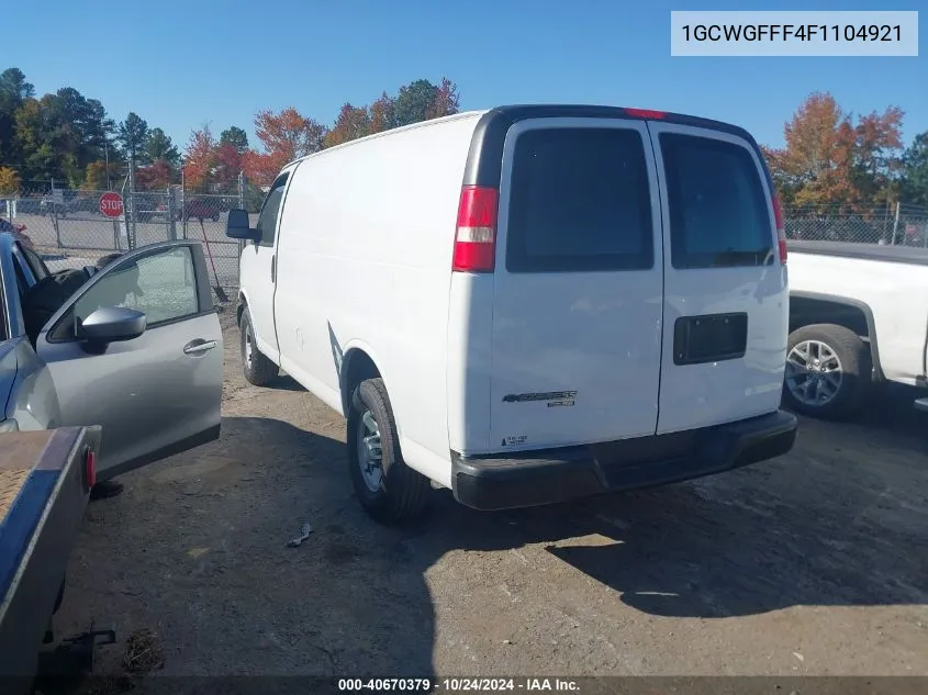 2015 Chevrolet Express 2500 Work Van VIN: 1GCWGFFF4F1104921 Lot: 40670379