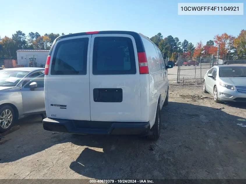 2015 Chevrolet Express 2500 Work Van VIN: 1GCWGFFF4F1104921 Lot: 40670379