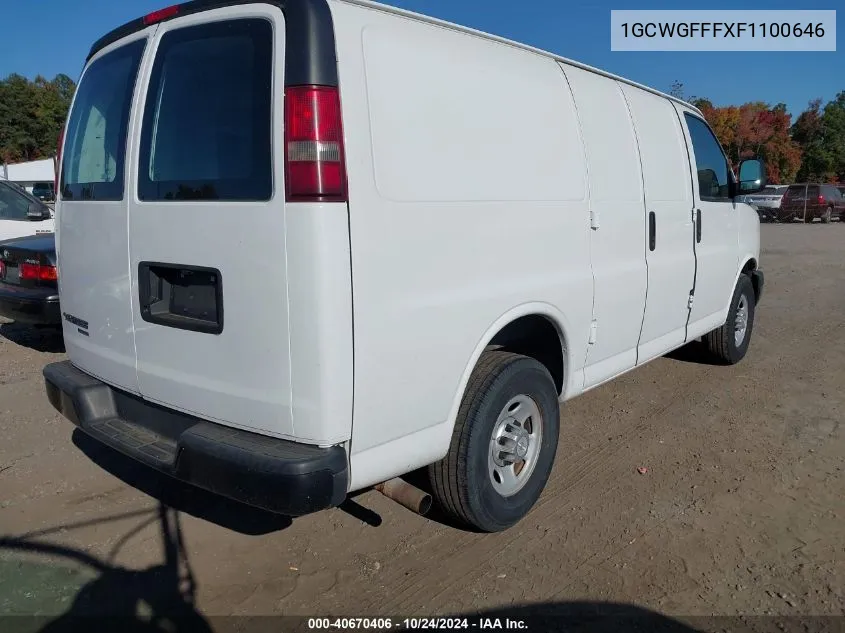 1GCWGFFFXF1100646 2015 Chevrolet Express 2500 Work Van