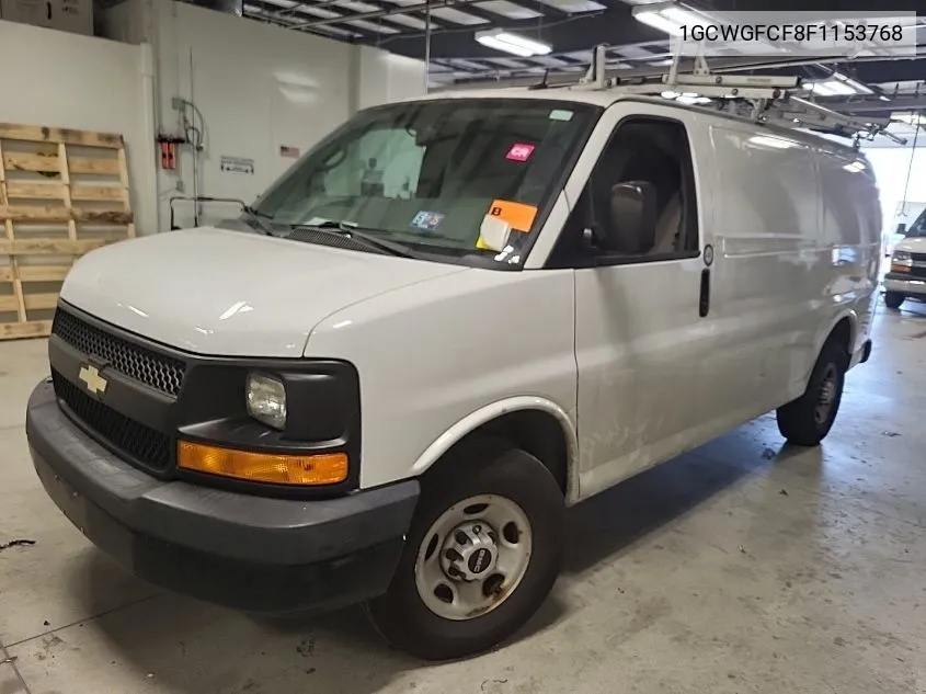 2015 Chevrolet Express 2500 Work Van VIN: 1GCWGFCF8F1153768 Lot: 40670832