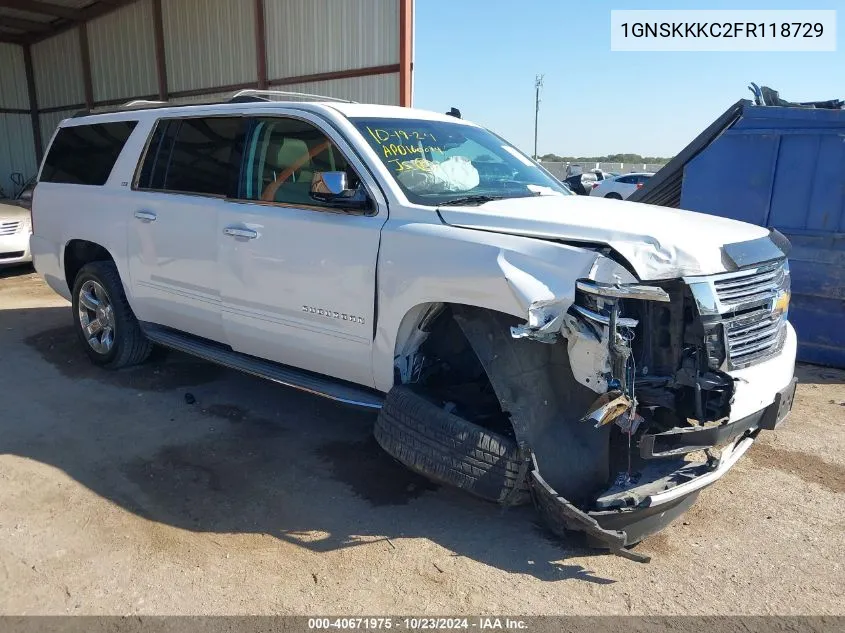 2015 Chevrolet Suburban 1500 Ltz VIN: 1GNSKKKC2FR118729 Lot: 40671975