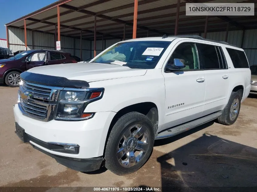 2015 Chevrolet Suburban 1500 Ltz VIN: 1GNSKKKC2FR118729 Lot: 40671975