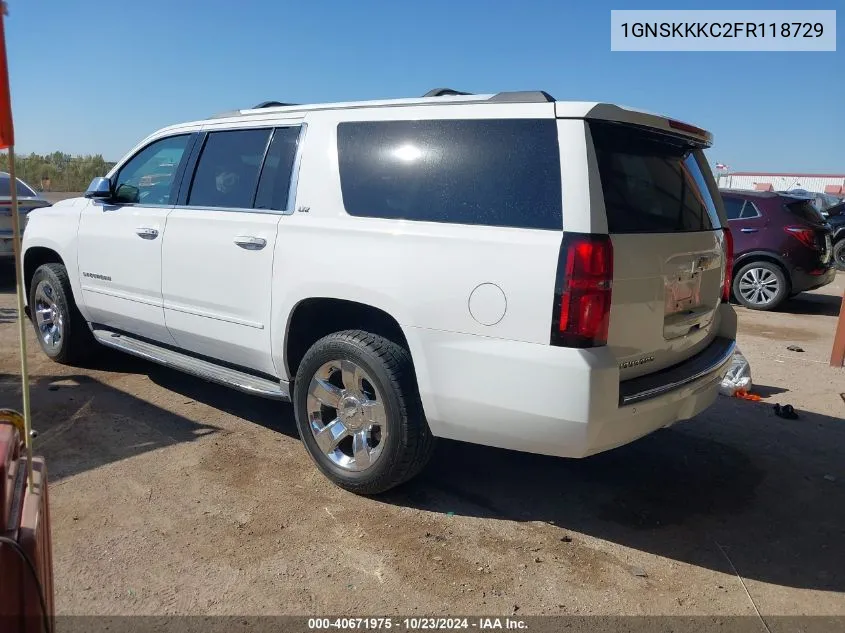 2015 Chevrolet Suburban 1500 Ltz VIN: 1GNSKKKC2FR118729 Lot: 40671975