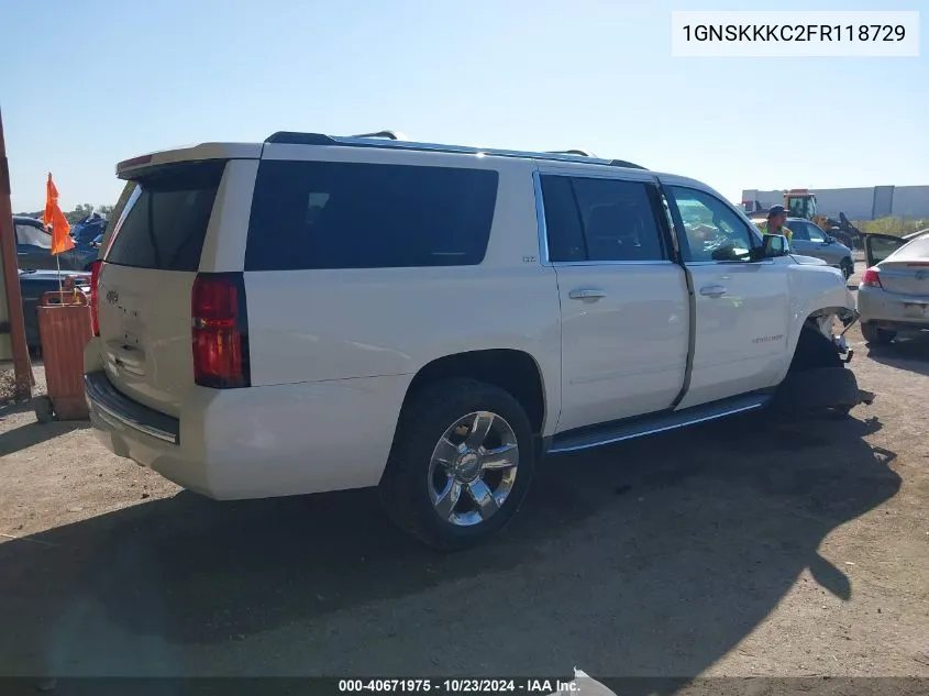 2015 Chevrolet Suburban 1500 Ltz VIN: 1GNSKKKC2FR118729 Lot: 40671975