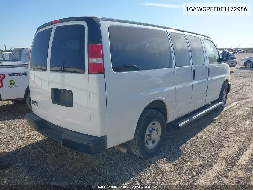 2015 Chevrolet Express 2500 Ls VIN: 1GAWGPFF0F1172986 Lot: 40691446