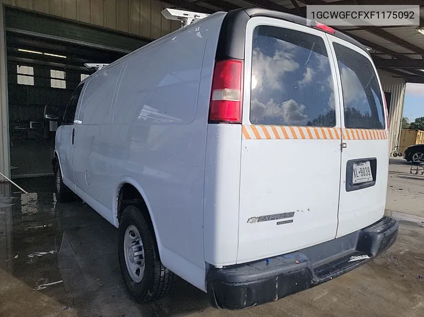 2015 Chevrolet Express 2500 Work Van VIN: 1GCWGFCFXF1175092 Lot: 40692917