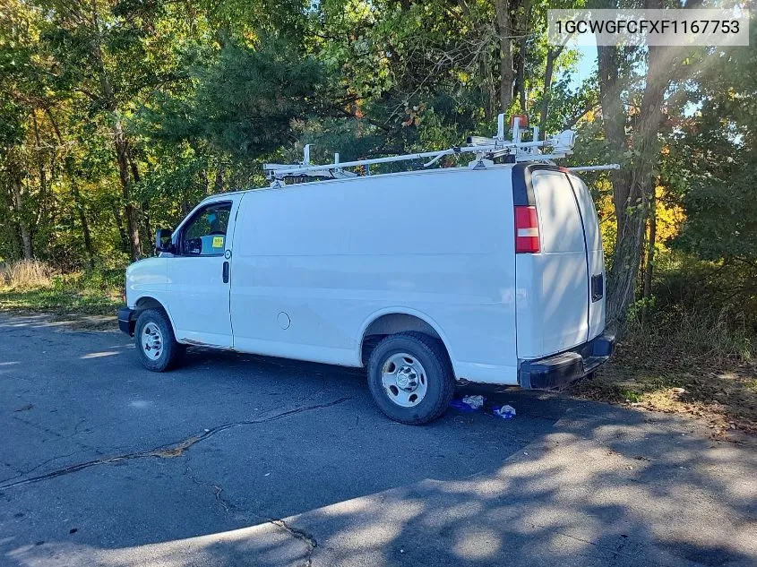 2015 Chevrolet Express 2500 Work Van VIN: 1GCWGFCFXF1167753 Lot: 40697128