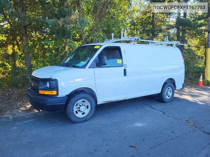 2015 Chevrolet Express 2500 Work Van VIN: 1GCWGFCFXF1167753 Lot: 40697128